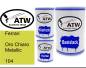 Preview: Ferrari, Oro Chiaro Metallic, 104: 500ml Lackdose + 500ml Klarlack + 250ml Härter - Set, von ATW Autoteile West.